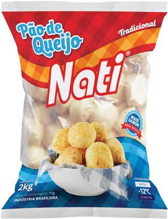Nati Pão De Queijo Nati Tradicional - Pao De Queijo Industrial (350x432), Png Download