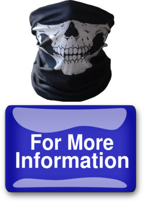Skull Tube Face Mask Motorcycle Tubular Skeleton Biker - Skull Bandana Half Face Mask Tube Ski Bicycle Motorbike (297x417), Png Download