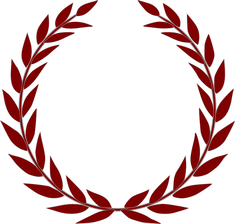 Wreath, Winner, Award, Competition, Leaves, Burgunde - Laurel Wreath Clip Art (753x720), Png Download