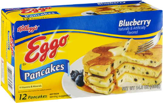 Kellogg's Eggo Blueberry Pancakes (600x600), Png Download