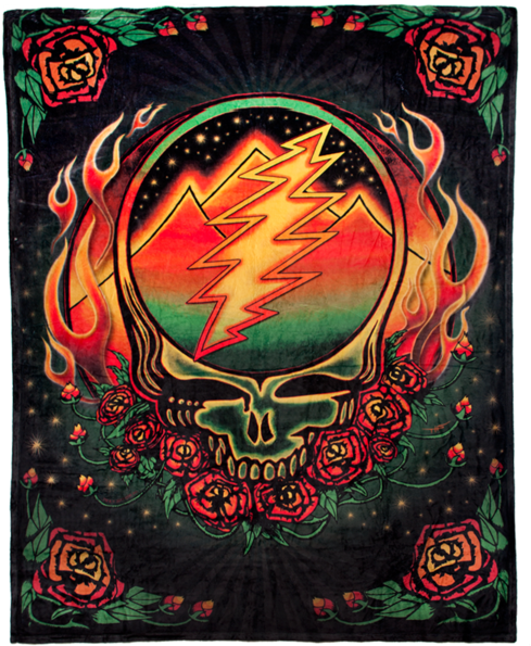 Fleece Blanket With A Grateful Dead Steal Your Face - Steal Your Face (600x600), Png Download