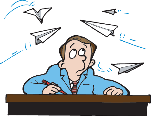 Paper Plane - Cartoon Throwing Paper Plane (497x382), Png Download