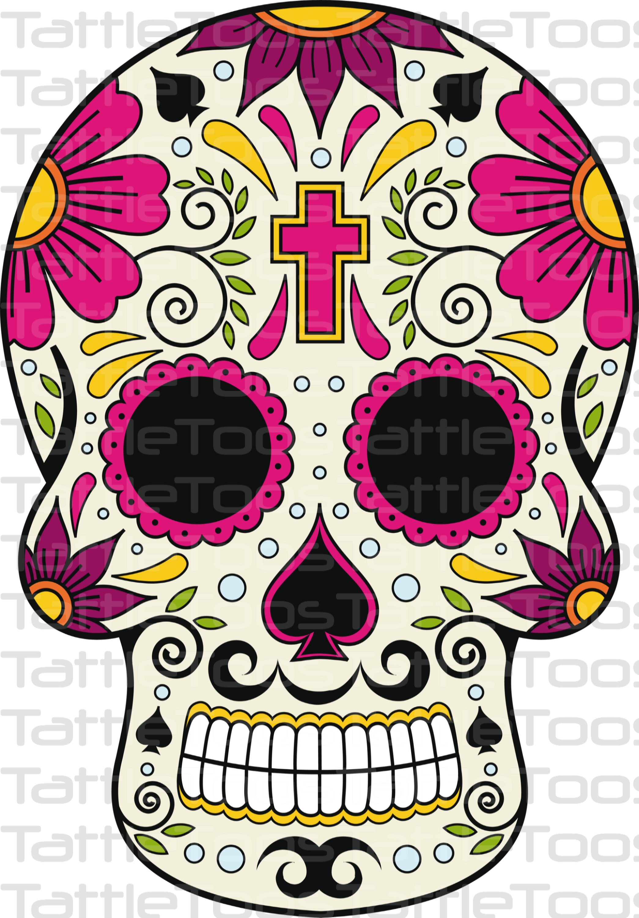 Download Sugskull Sugar Skulls Day Of The Dead Pinterest Skull Colorida Caveira Mexicana Png Full Size Png Image Pngkit