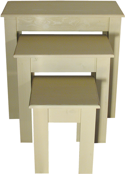 All Three Tables Shown In Old Cream - Sawdust Small Set Nesting Tables Sm30set (435x600), Png Download