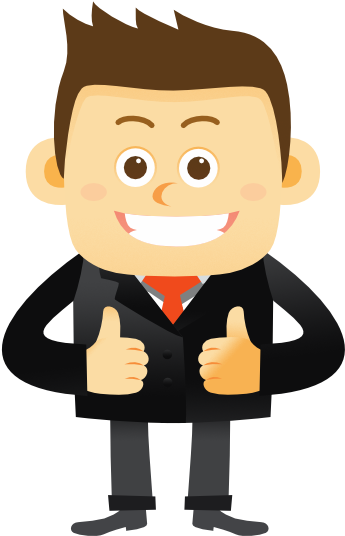About Us - Authority Hacker - Cartoon Thumbs Up Png (350x547), Png Download