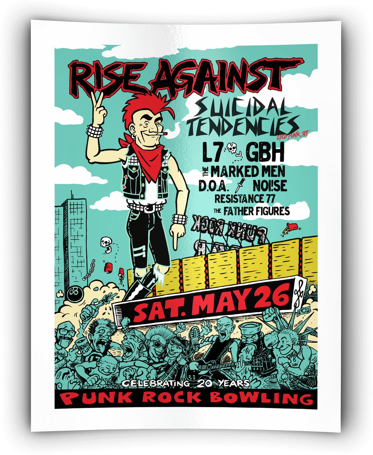 Saturday Festival Poster By Chris Shary - Suicidal Tendencies (2250x1650), Png Download