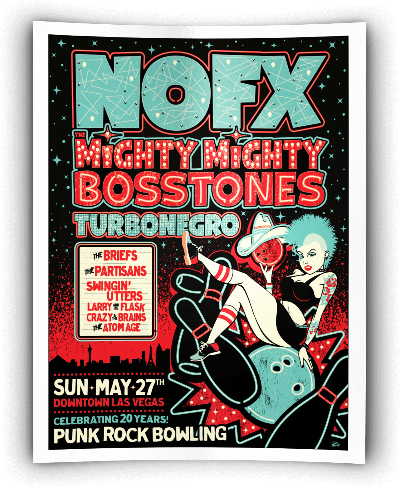 This Limited Edition Silk Screened Prb Poster By Artist - Poster Punk Music (2250x1650), Png Download