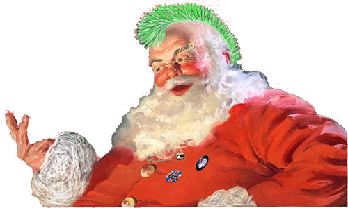 The Punk Rock Advent Calendar - Punk Rock Santa Claus (500x300), Png Download
