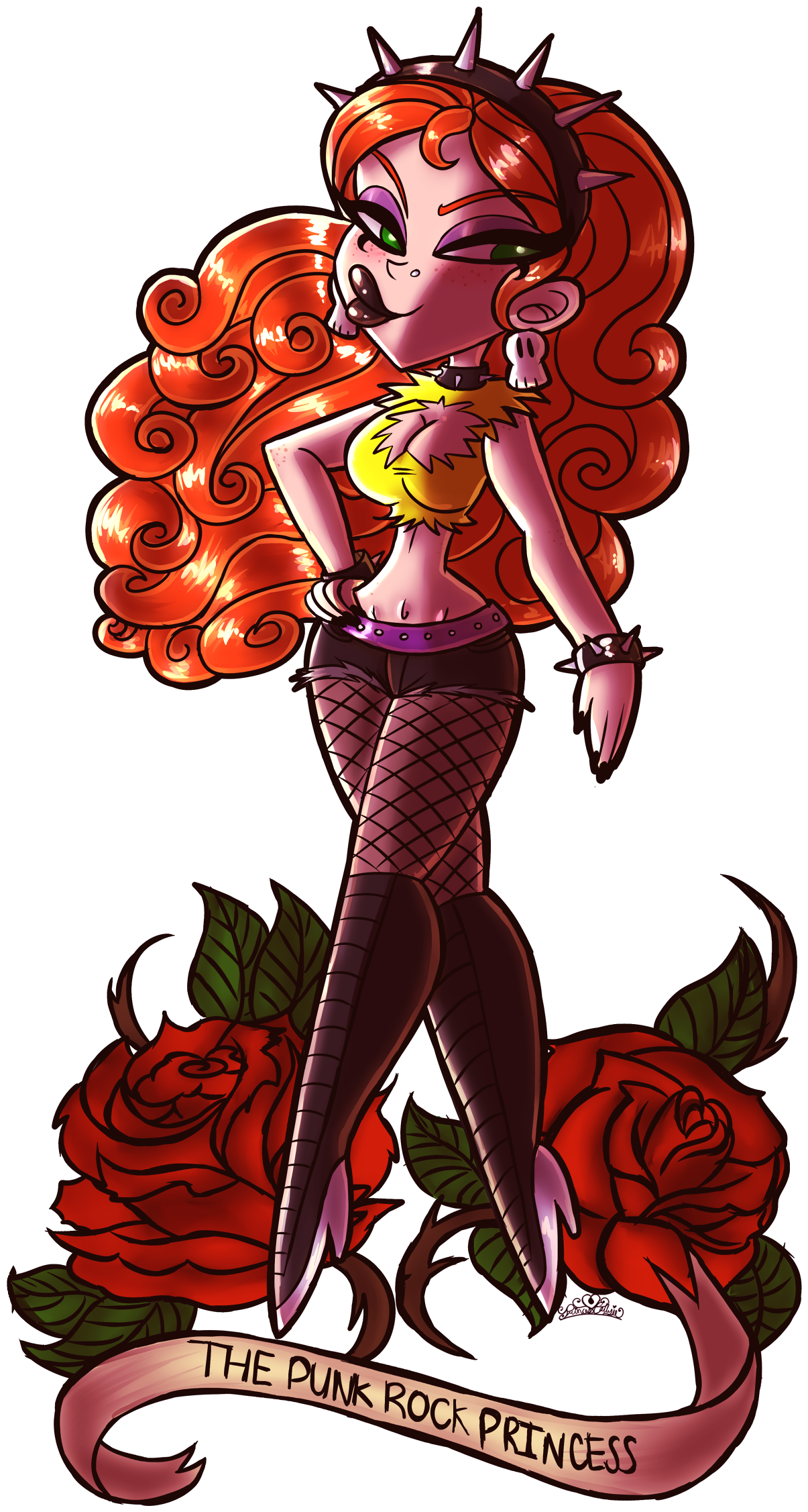 The Punk Rock Princess By Princesscallyie - Punk Rock Princess (1596x2362), Png Download
