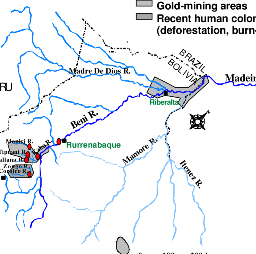 Hydrological Map Of The Madeira Tributaries, Location (850x843), Png Download