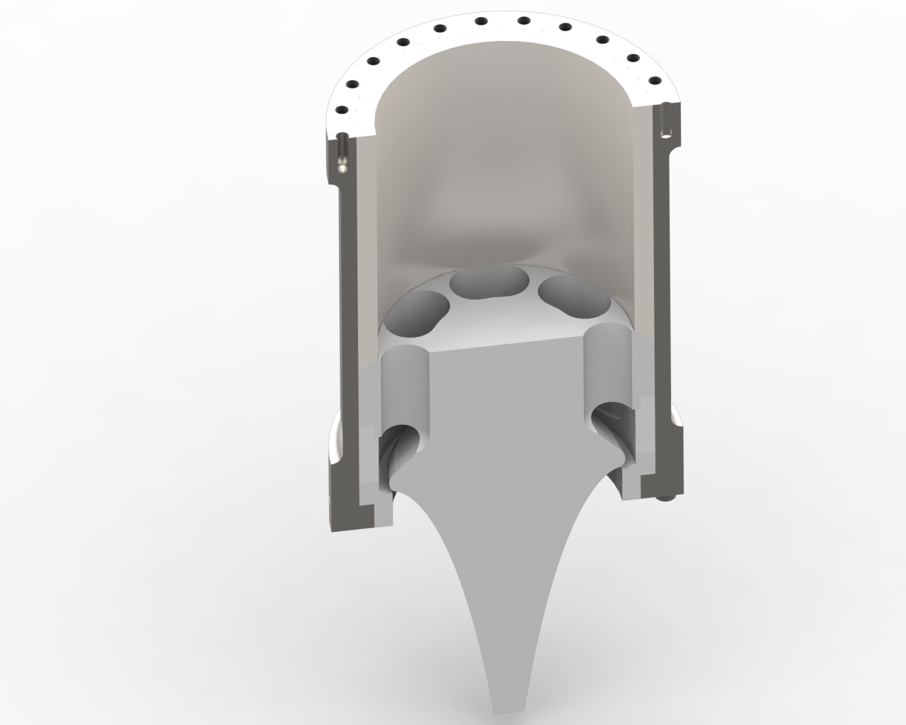 Cross Section Of The Pyralis Engine, Showing The Revised - Aerospike Nozzle Cross Section (1280x1024), Png Download