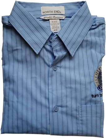 C1509 Mens Align Dobby Vertical Striped Shirt* - Shirt (373x480), Png Download