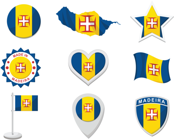 Madeira Icons Vector - Madeira Flag Png (700x490), Png Download