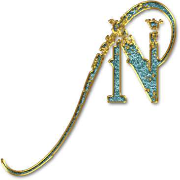 Alfabeto De Fondo Azul Claro Con Orilla En Oro - Letras Png Brilhante (366x365), Png Download