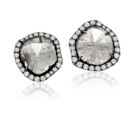 Diamond Stud Earrings - Earrings (600x600), Png Download