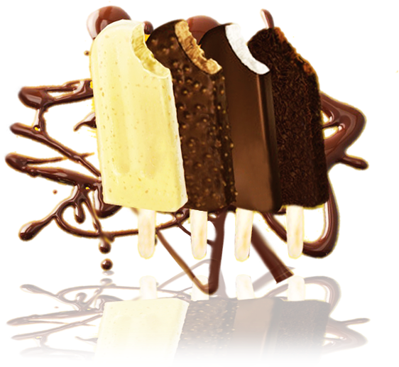 Delírio - Picole Com Casca De Chocolate (566x532), Png Download