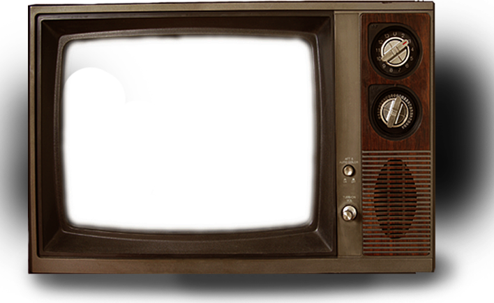 Old Television Set Png - Old Tv Frame Png (708x434), Png Download
