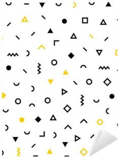 Vinilo Pixerstick Patrón Hipster Memphis Con Formas - Geometric Shape (400x400), Png Download