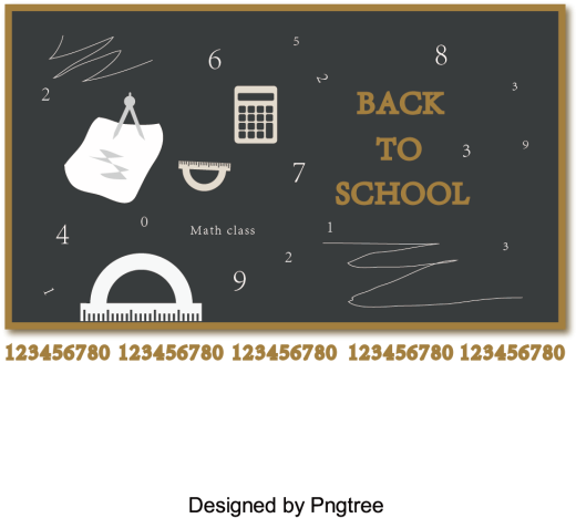 Pizarra De Conocimiento Escolar Dibujos Pintados A - School (640x640), Png Download