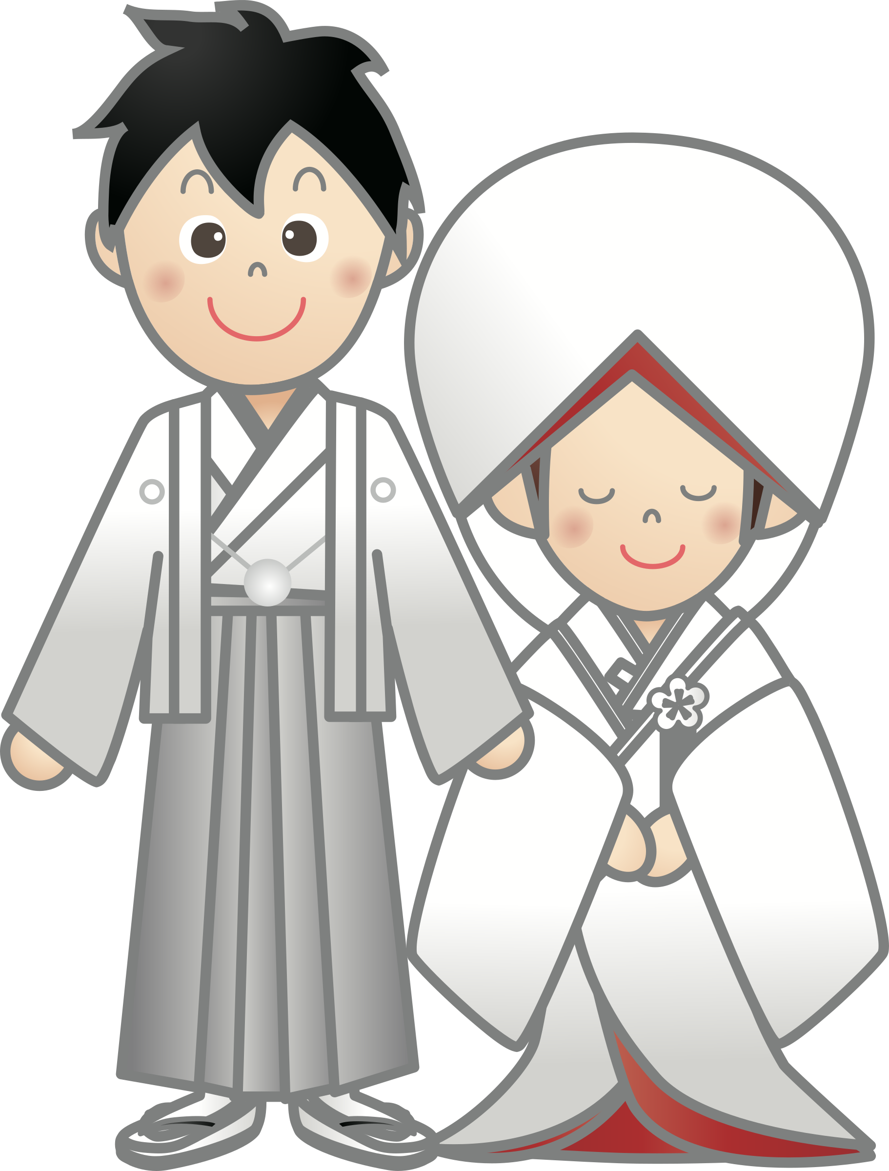 Big Image - Japanese Wedding Clip Art (1822x2400), Png Download