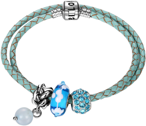 Zaful Pulsera De Encanto De Imitación De Cuentas De - Korean Women Jewelry Bracelets Engraved Love Rhinestone (558x744), Png Download