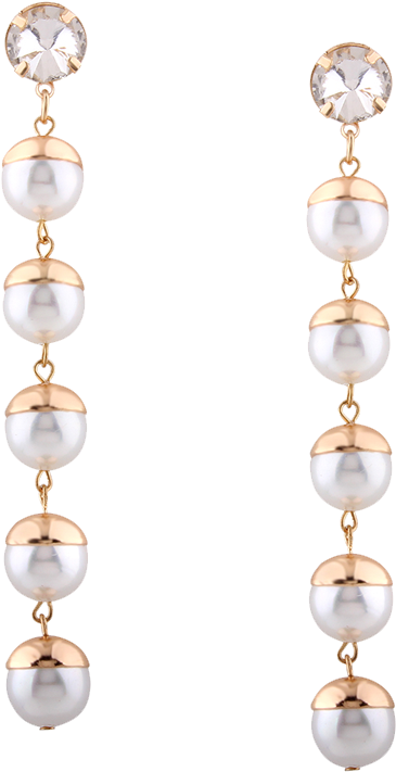 Pendientes De Gota Largos De Perlas Artificiales De - Korean Women Jewelry Earrings Artificial Pearl Rhinestone (600x798), Png Download