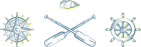 In 1995 The Emblematic Craft Virgen Del Carmen Has - Two's Company Ship Wrecked Stemless Wine Glasses - (658x247), Png Download