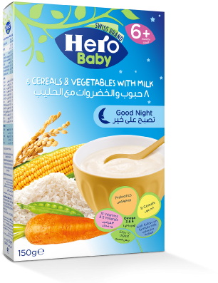 8 Cereals & Vegetables With Milk - Hero Baby (600x412), Png Download