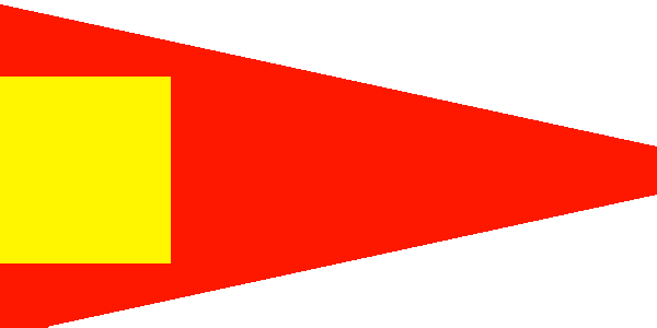 3er Repetidor Del Código Internacional De Señales Marítimas - Flag (600x300), Png Download