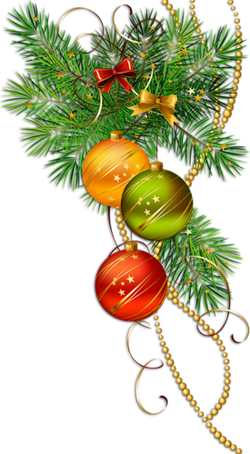 35 - Christmas Corner Decorations Png (275x500), Png Download
