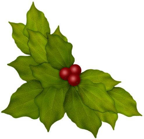 Aw Woodland Leaves And Berries - Christmas Day (500x484), Png Download