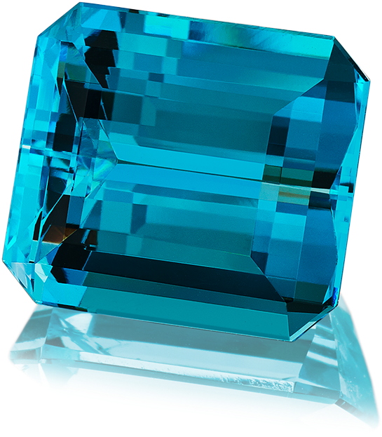 Deep Blue Santa Maria Aquamarine From Brazil In Emerald - Crystal (800x857), Png Download