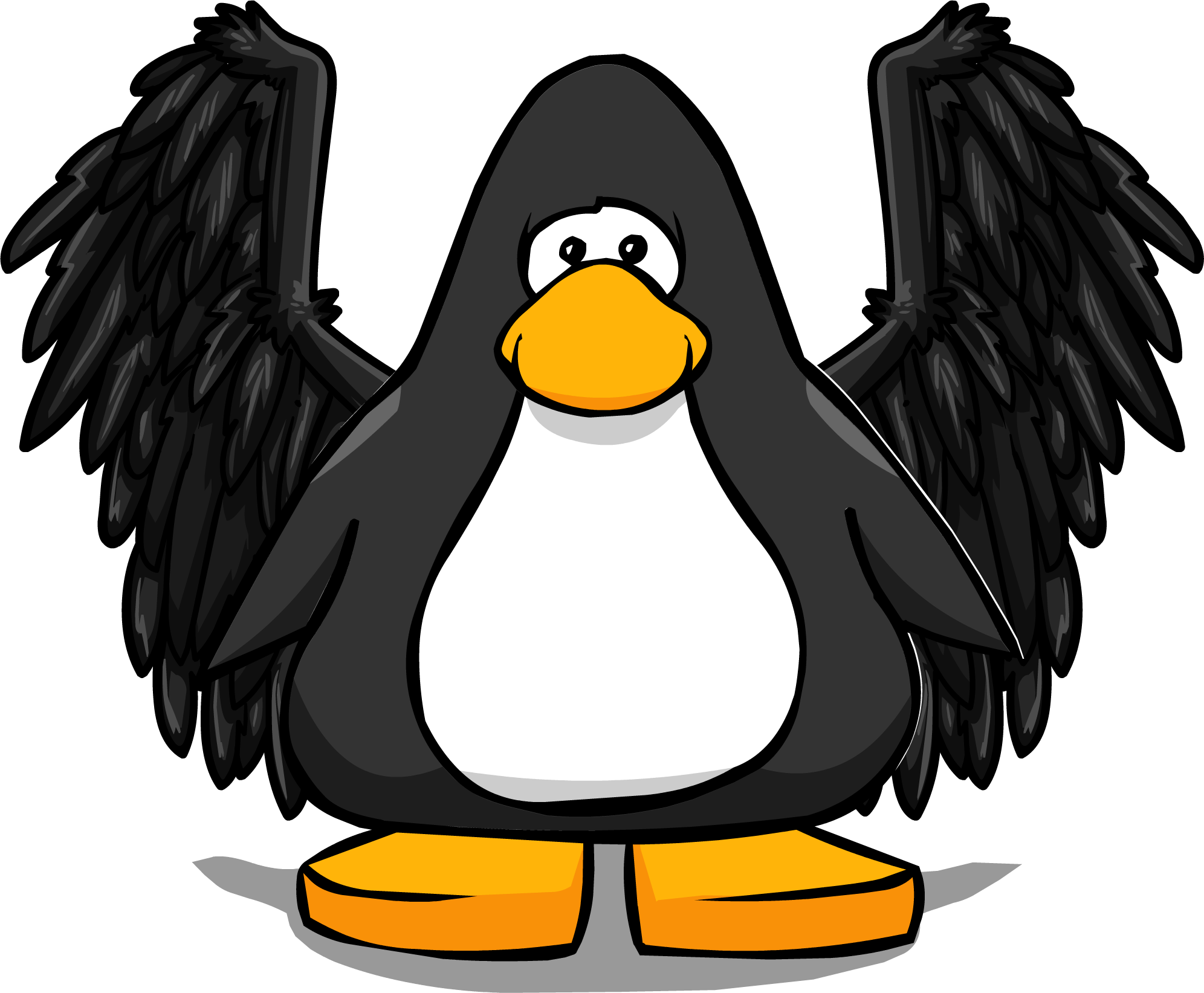 Ravenwingsplayercard - Club Penguin Raven Wings (1992x1643), Png Download