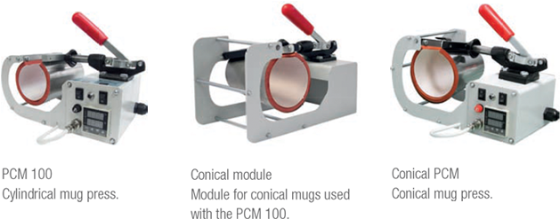 Mug Press Pcm 100 Heatpress - Printing Press (700x280), Png Download