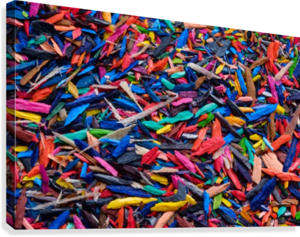 Colorful Wood Shavings Canvas Print - Printing (429x339), Png Download