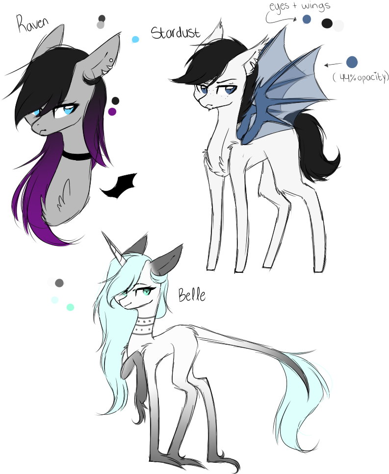 Pinkcreme, Bat Pony, Female, Male, Mare, Oc, Oc - Cartoon (1000x1000), Png Download