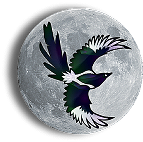 Wallhogs Full Moon Cutout Wall Decal Size: 48" H X (500x497), Png Download