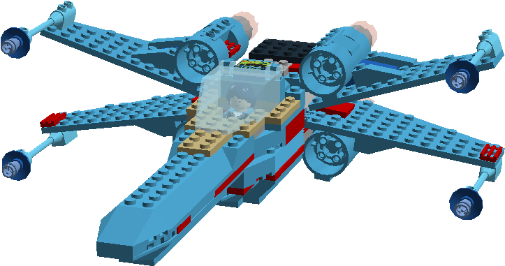 Lewis' X-wing - Airplane (1200x691), Png Download