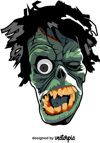Head Zombie Monster Tshirt Design Free Vector - Design (500x500), Png Download