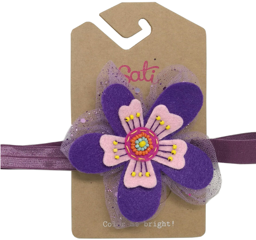 Celebrate Violet Flower Headband - Artificial Flower (500x500), Png Download