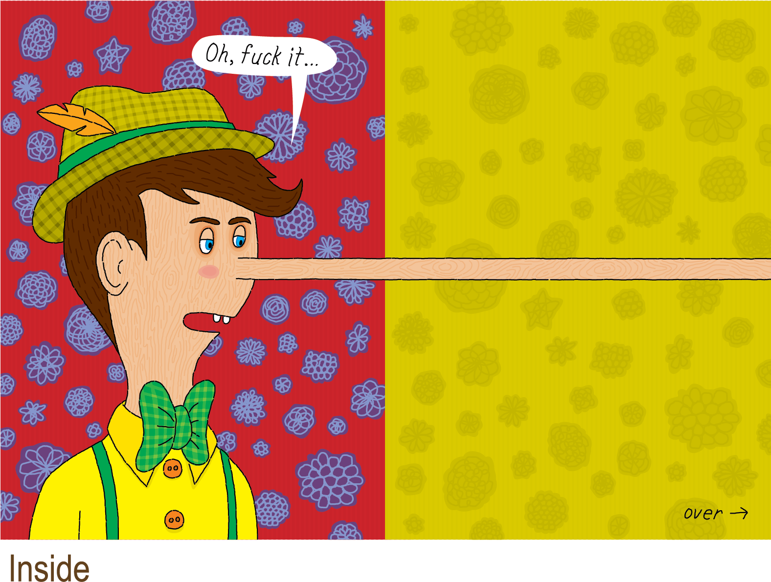 678 Pinocchio - Greeting Card (1575x1607), Png Download
