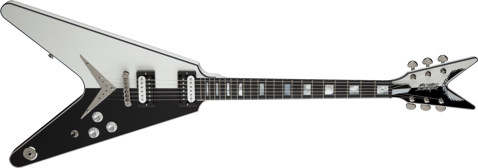 Guitarra Electrica Dean Ms Std Schenker - Dean Michael Schenker Signature (2000x776), Png Download