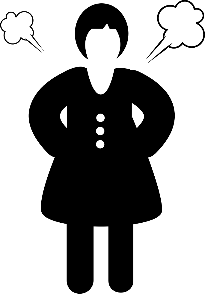 Angry Woman - - Icon Angry Woman Png (684x981), Png Download