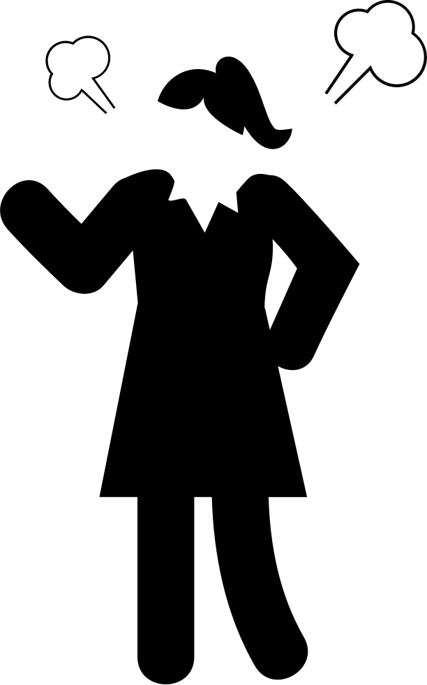 Angry Woman - - Teacher Girl Icon (612x981), Png Download