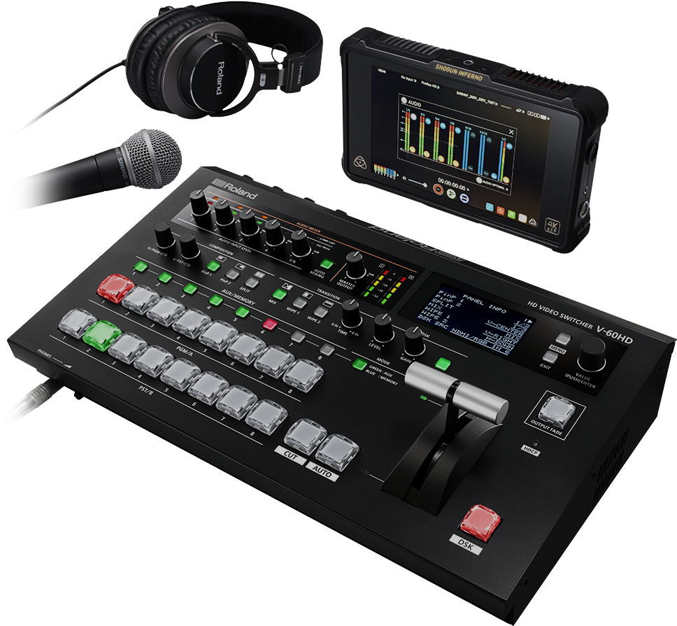 Audífonos, Micrófonos, Video Grabadoras No Están Incluidos - Roland V 60hd (994x894), Png Download