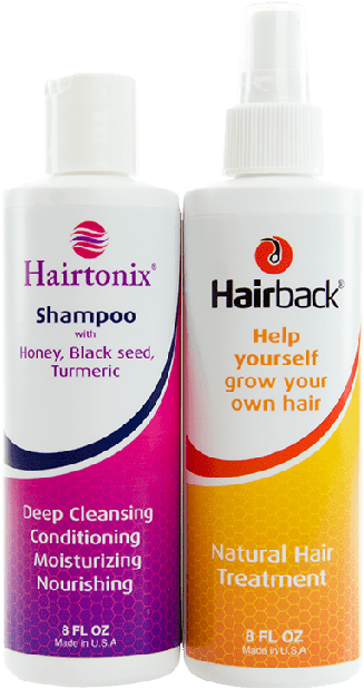 Hairback 3-month Supply Hairtonix Shampoo - Bottle (641x650), Png Download