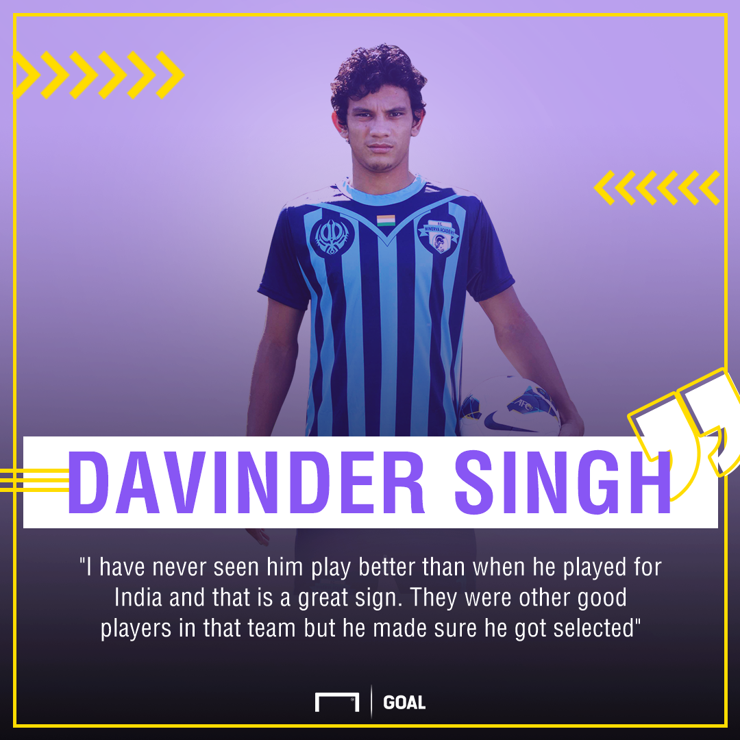 I-league Club Minerva Punjab Was On Hand To Help Him - Davinder Singh Footballer (1080x1080), Png Download