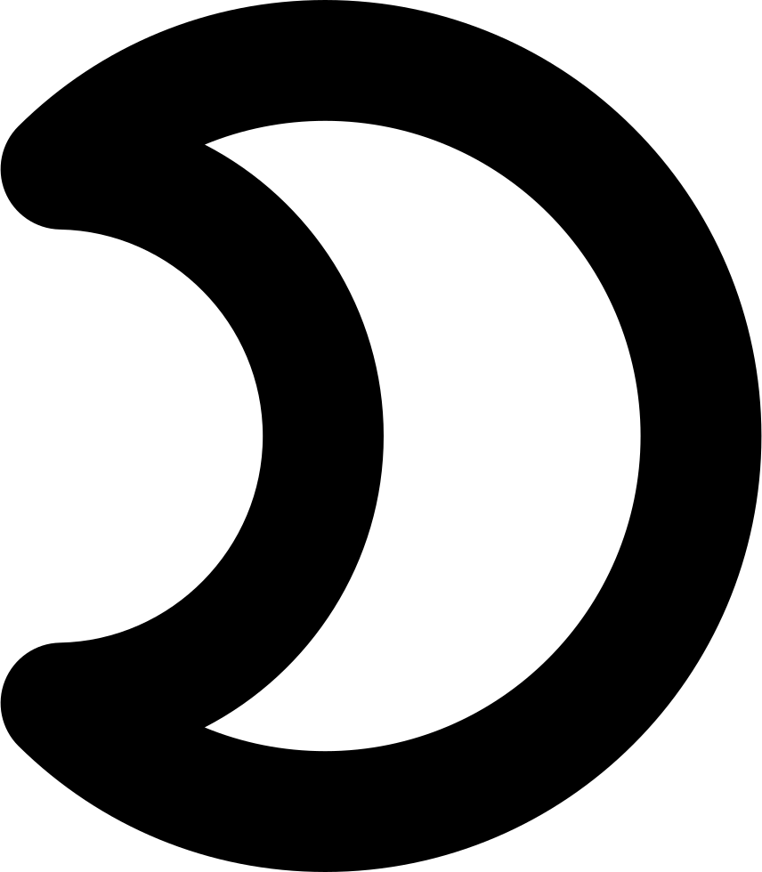 Moon Phase Gross Outline Symbol Comments - Symbol (856x980), Png Download