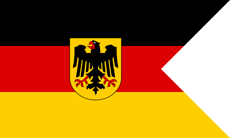 The Naval Ensign Of The West German Bundesmarine - Germany Flag (800x480), Png Download