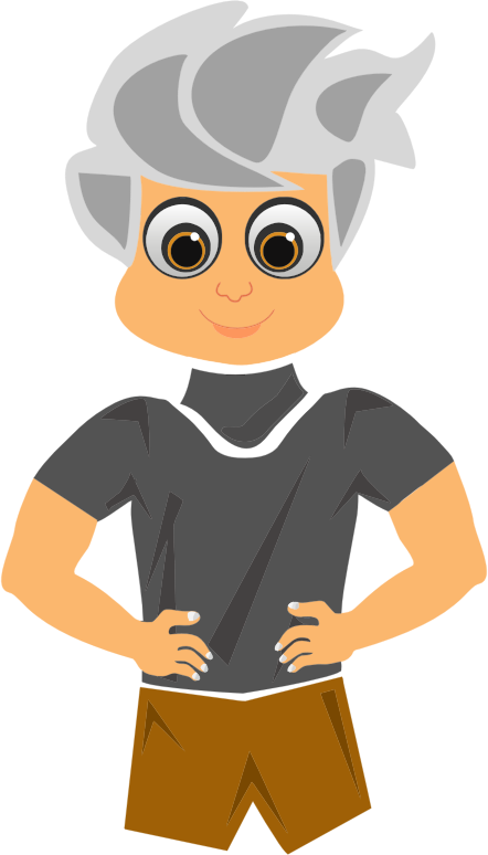 Medium Image - Transparent Cartoon Boy Png (442x774), Png Download